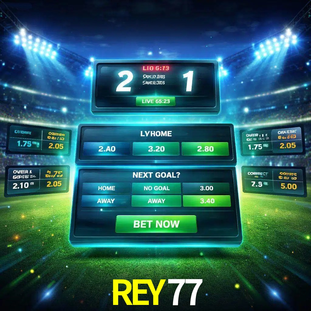 Vista de apuestas en vivo REY77 durante un partido en curso